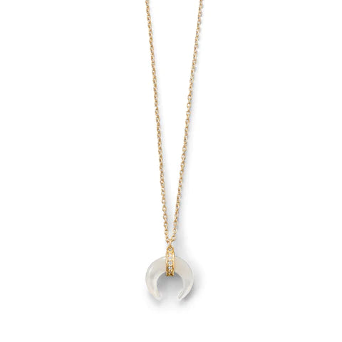 Crescent Gold Plated Necklace