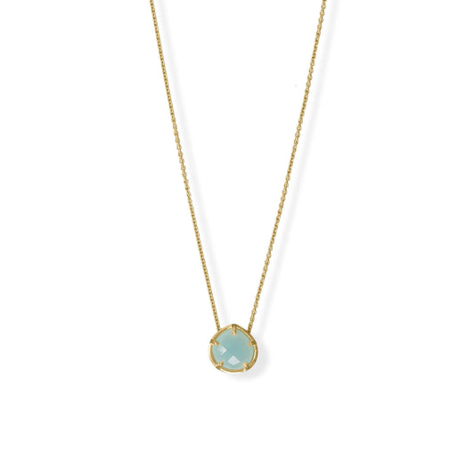 Pear Chalcedony Necklace