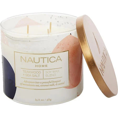Nautica Teakwood & Sea Salt Candle
