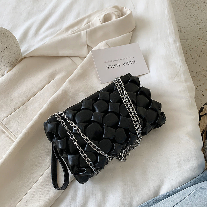 Woven Crossbody Chain  Bag