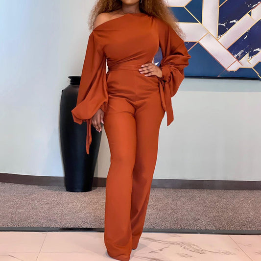 Women's  African Off-the-shoulder Jumpsuit