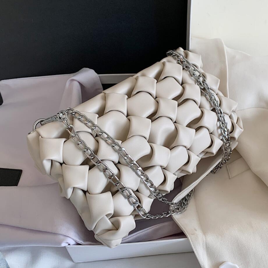 Woven Crossbody Chain  Bag