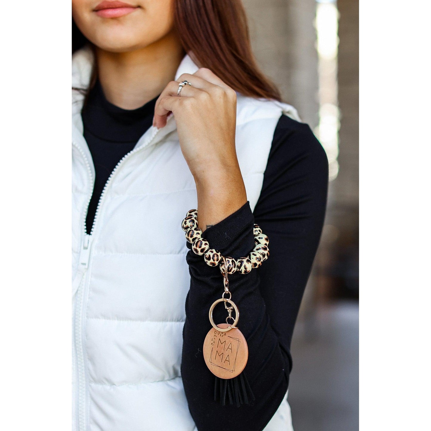 Mama PENDANT Beaded Tassel Keychain*