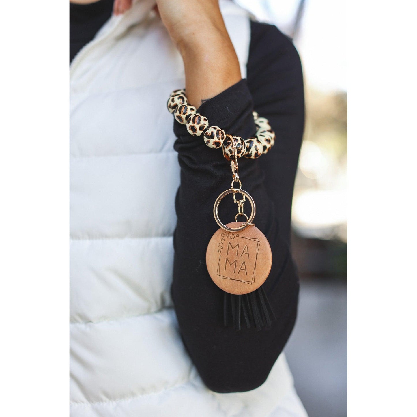 Mama PENDANT Beaded Tassel Keychain*