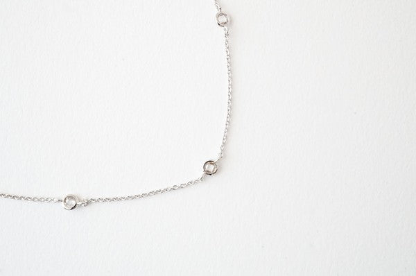 Crystal Bezel Trio Necklace