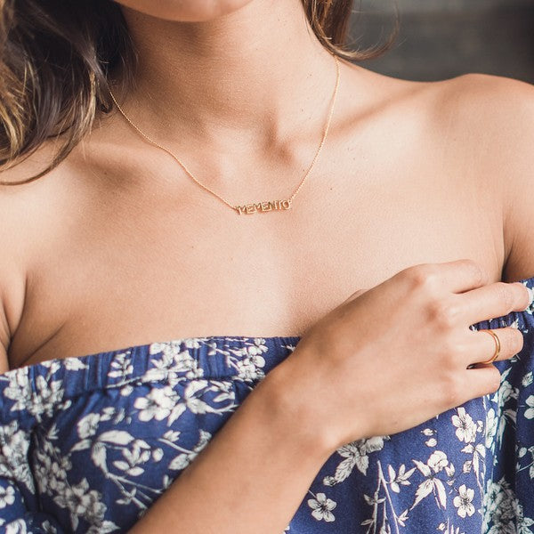 MEMENTO Nameplate Necklace - Sale