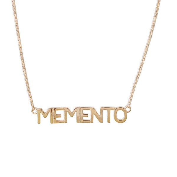 MEMENTO Nameplate Necklace - Sale