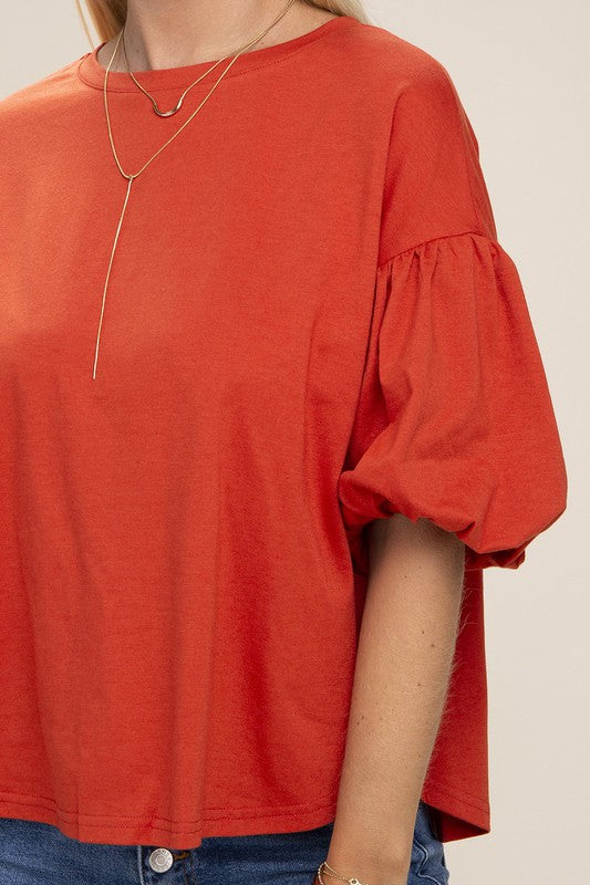 Ladies Bubble Sleeve Top