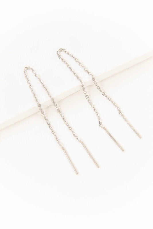 Mini Needle Drop Earrings