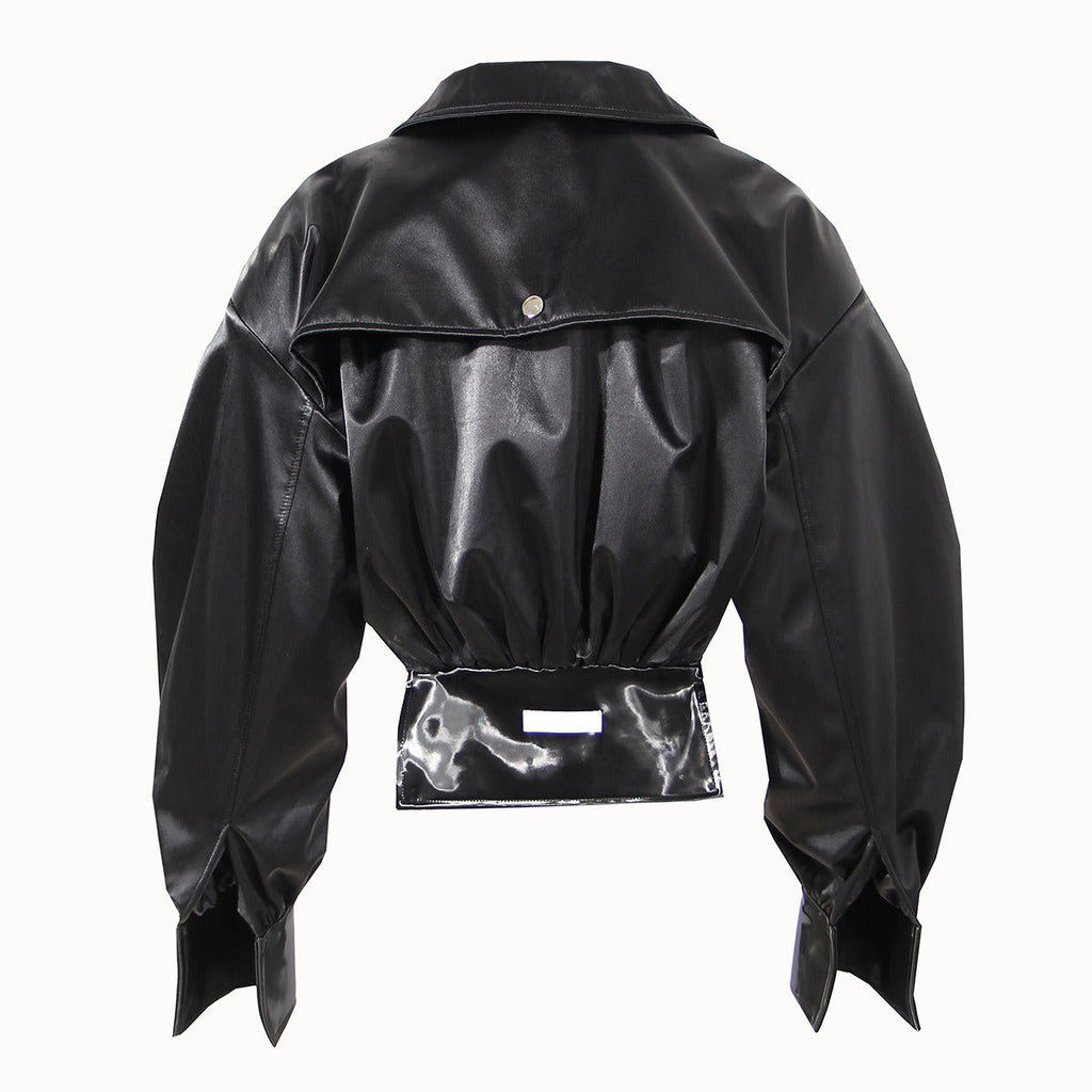 Black Motorcycle Style Jacket For Women, East Village, BYMANYC New York.