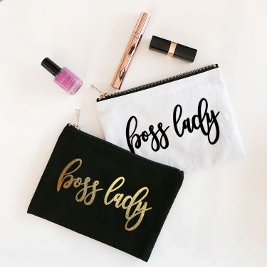 Boss Lady Canvas Cosmetic Bag
