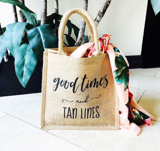 Theme Burlap Tote Bag