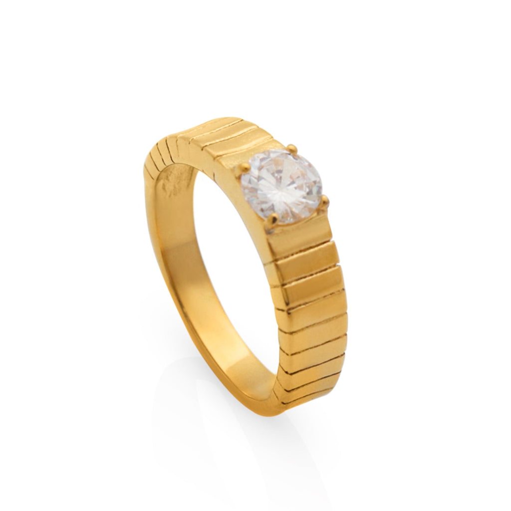 Cossete Crystal Gold Ring