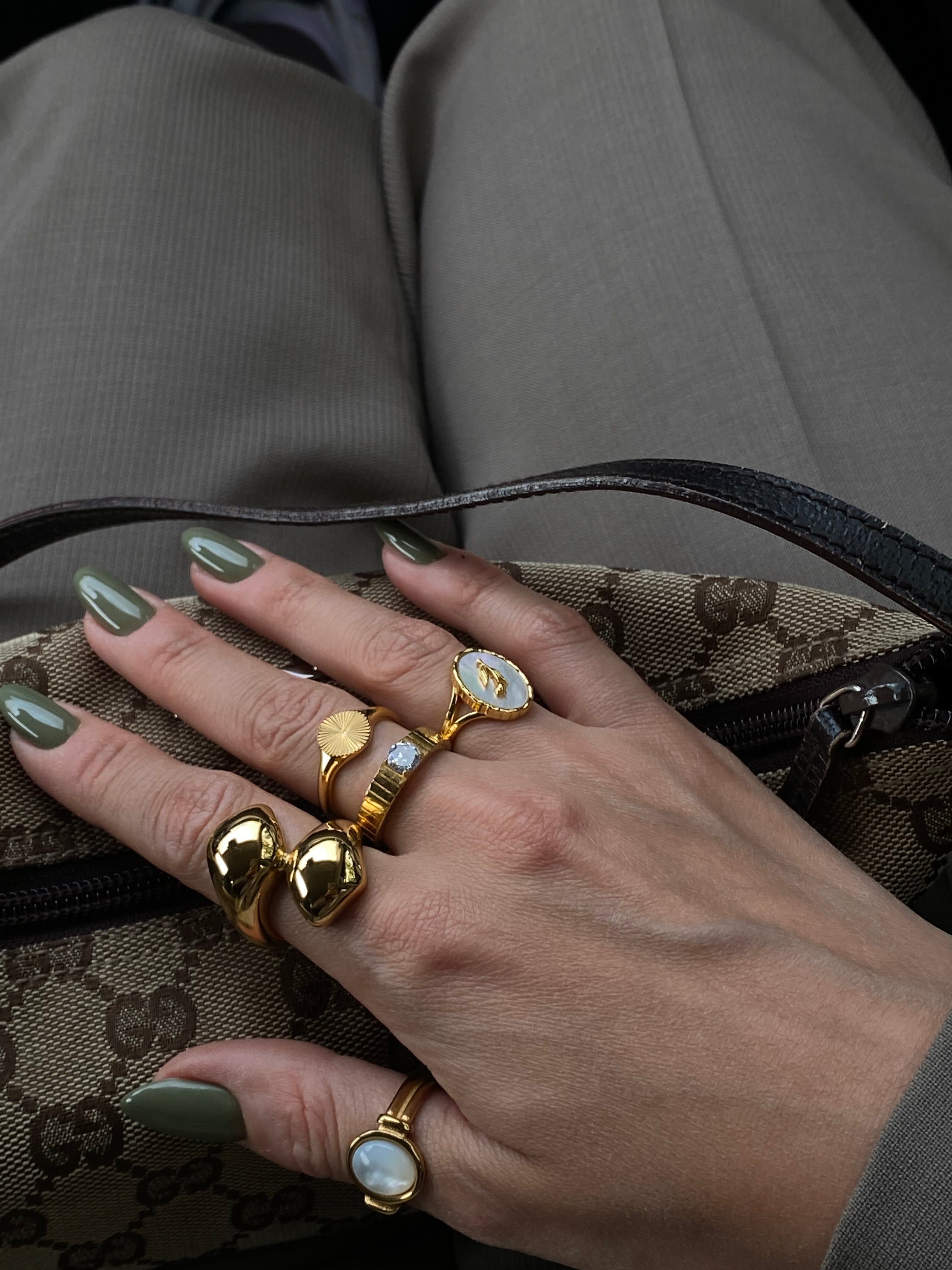 Cossete Crystal Gold Ring