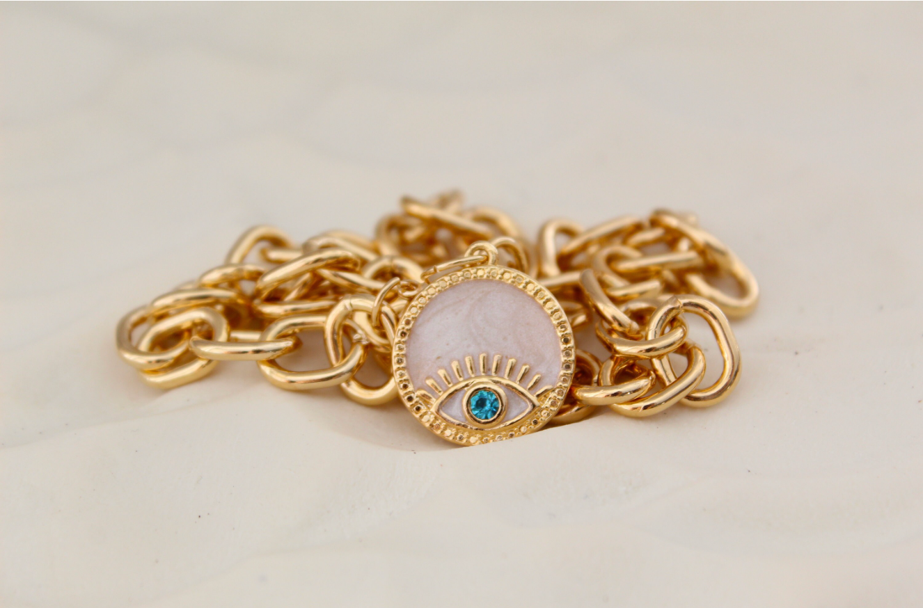 Protection Talisman Oval Link Necklace