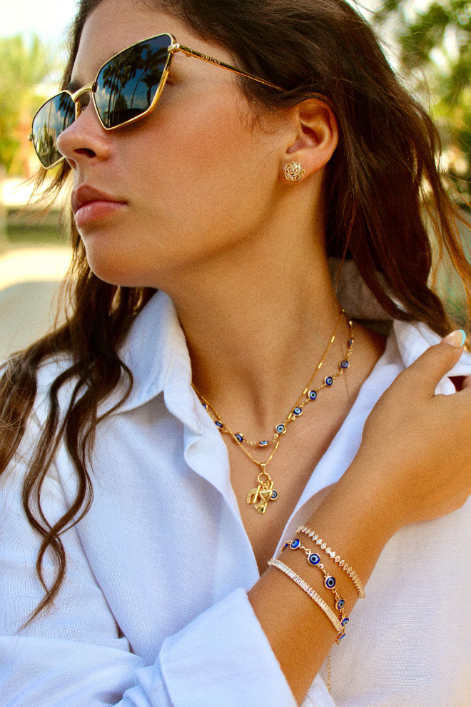 Wired Ball Gold Knot Stud Dainty Earrings