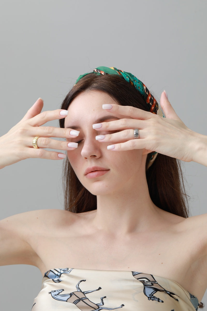 Spiral Nugget Ring – Open Band Stackable Jewelry ⚪⛓️