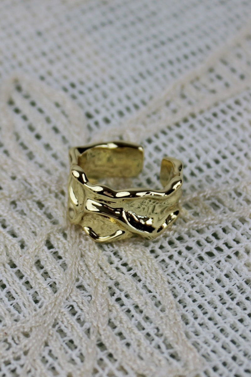 Luxe Asymmetrical Nugget Rings – Minimalist Open-Band Jewelry 🌟⛓️