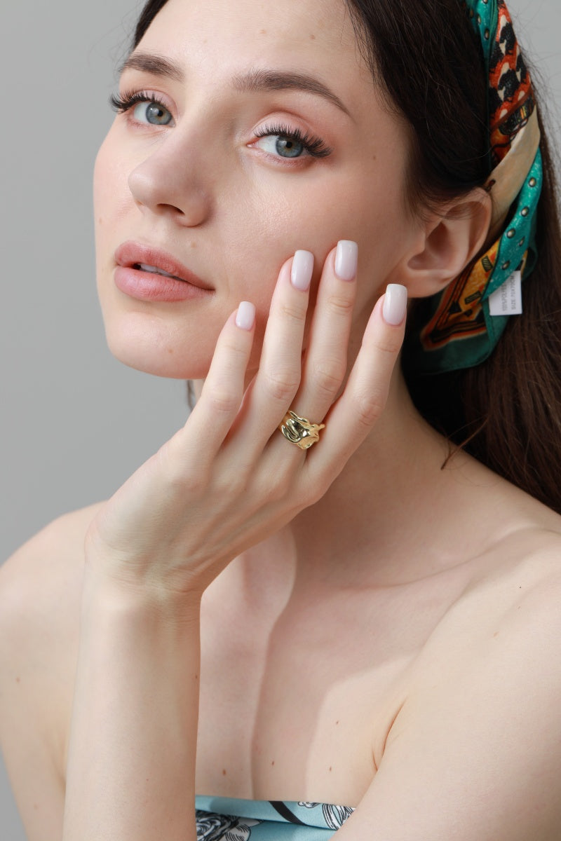 Luxe Asymmetrical Nugget Rings – Minimalist Open-Band Jewelry 🌟⛓️