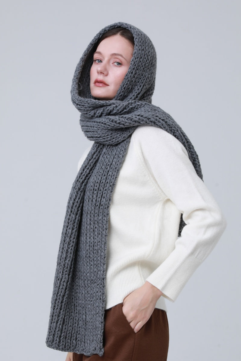 Chunky Ribbed Scarf – Oversized Winter Wrap for Women 🧣❄️