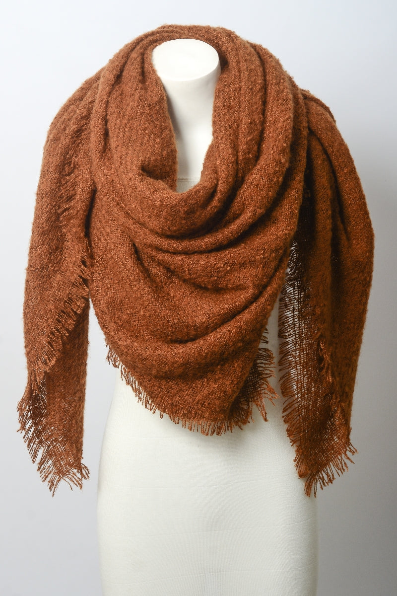 Plush Mohair Square Scarf – Snug & Chic Winter Wrap ☁️❄️