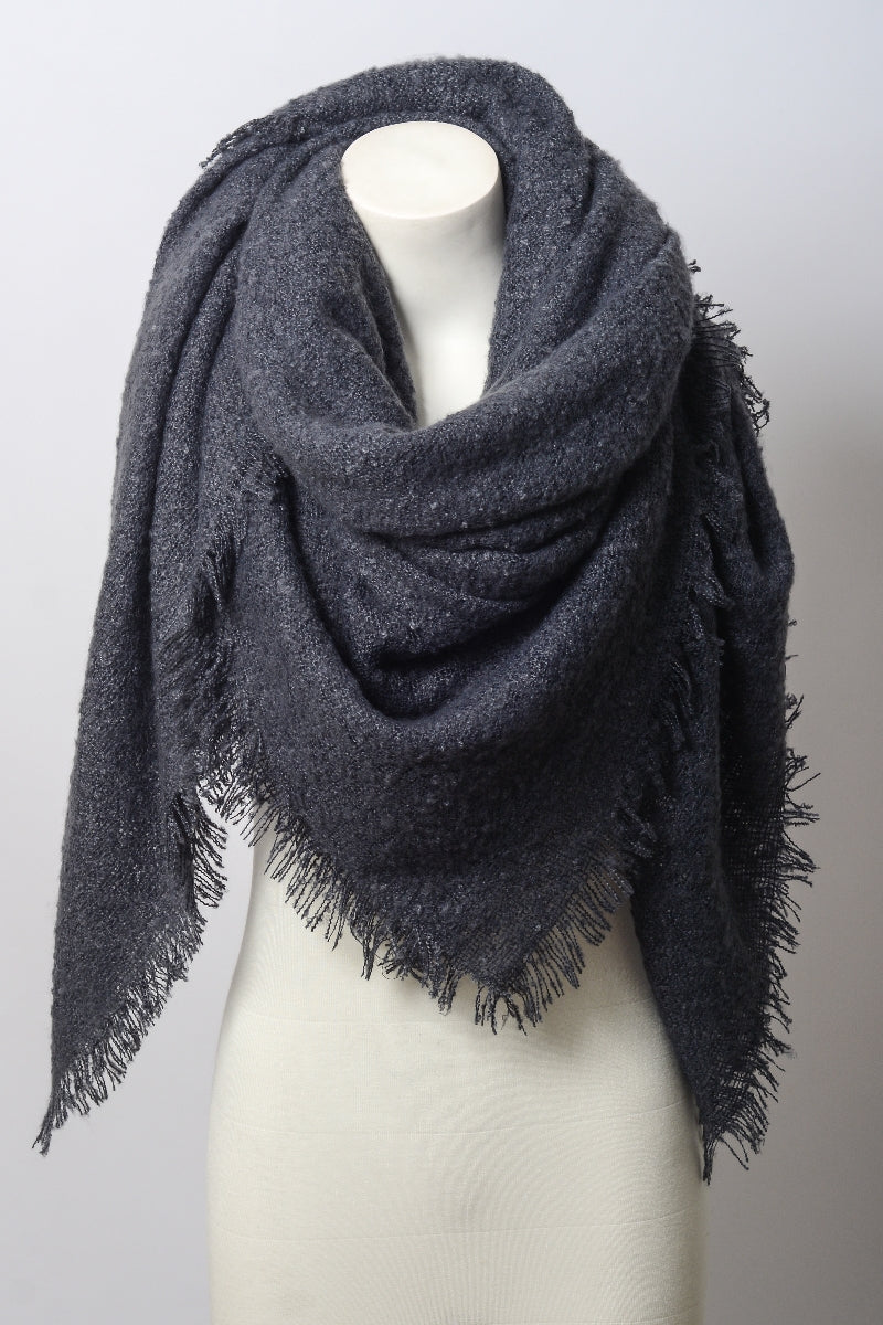 Plush Mohair Square Scarf – Snug & Chic Winter Wrap ☁️❄️