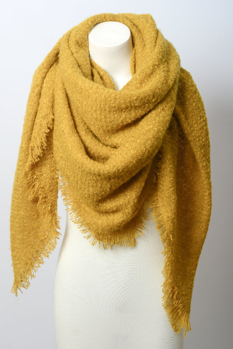 Plush Mohair Square Scarf – Snug & Chic Winter Wrap ☁️❄️