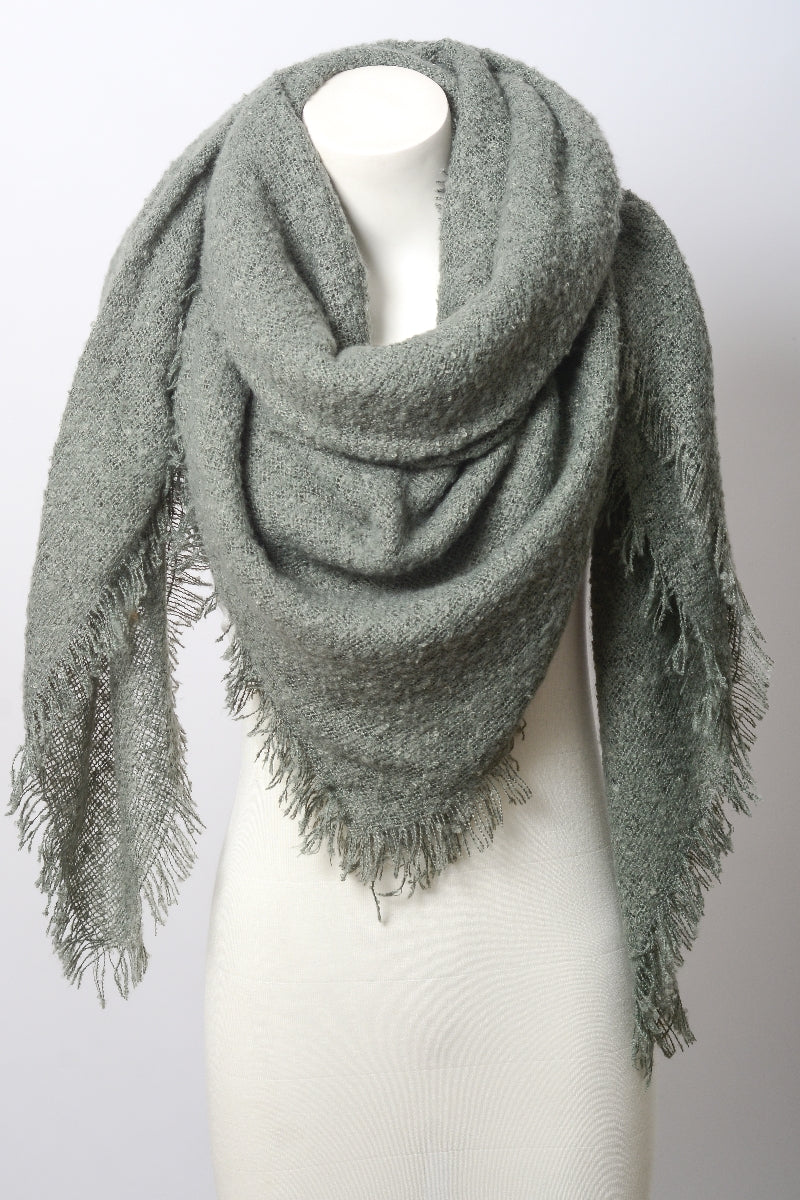 Plush Mohair Square Scarf – Snug & Chic Winter Wrap ☁️❄️