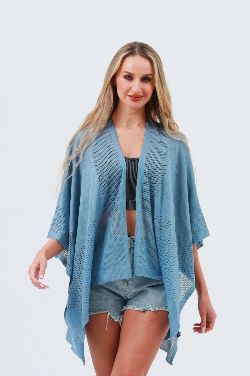 Oversized Mesh Knit Kimono – Lightweight & Airy Cover-Up 🌬️🧥