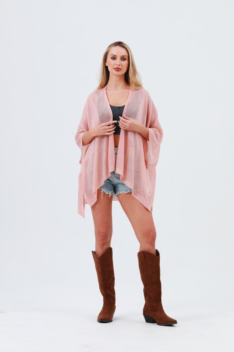 Oversized Mesh Knit Kimono – Lightweight & Airy Cover-Up 🌬️🧥