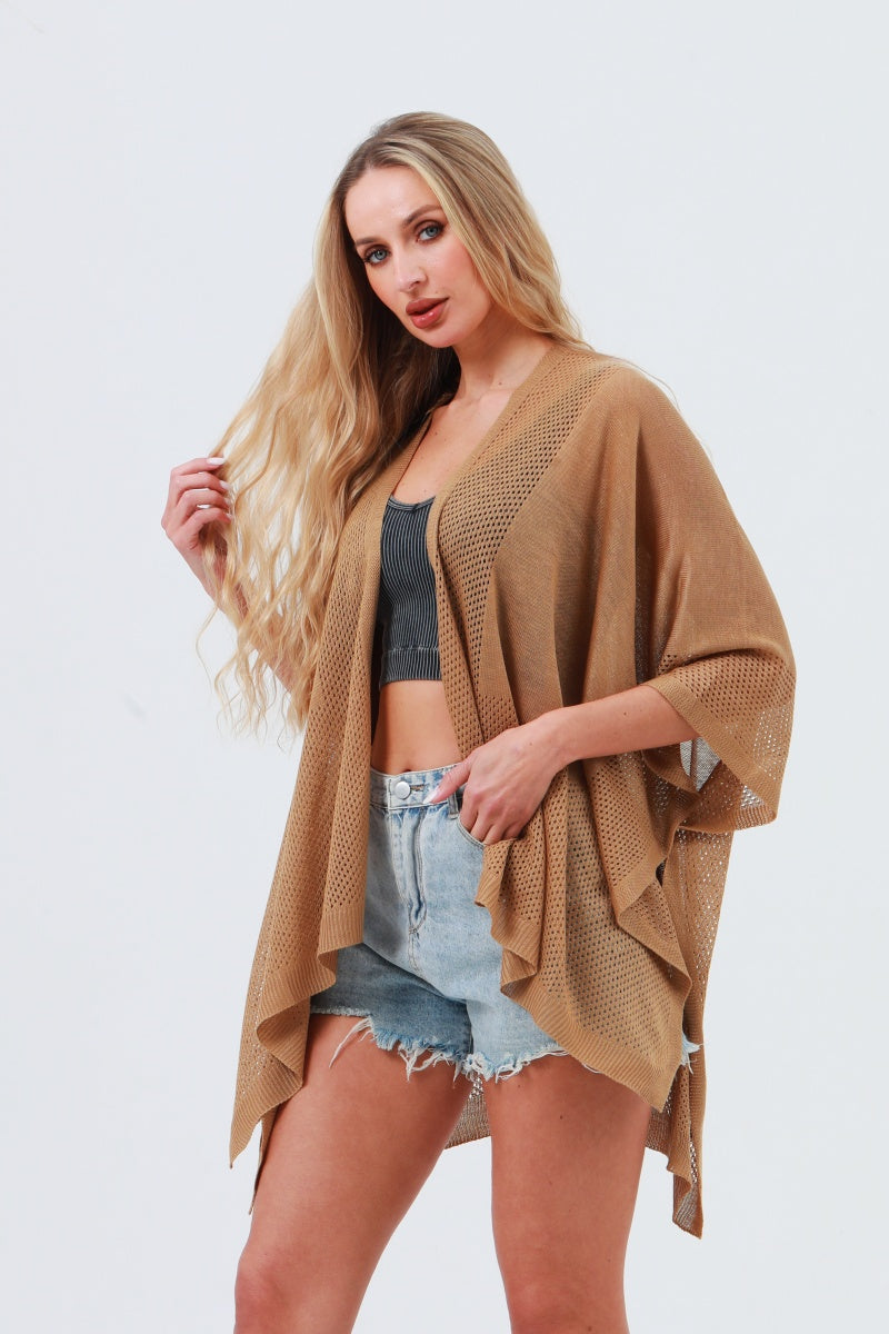 Oversized Mesh Knit Kimono – Lightweight & Airy Cover-Up 🌬️🧥
