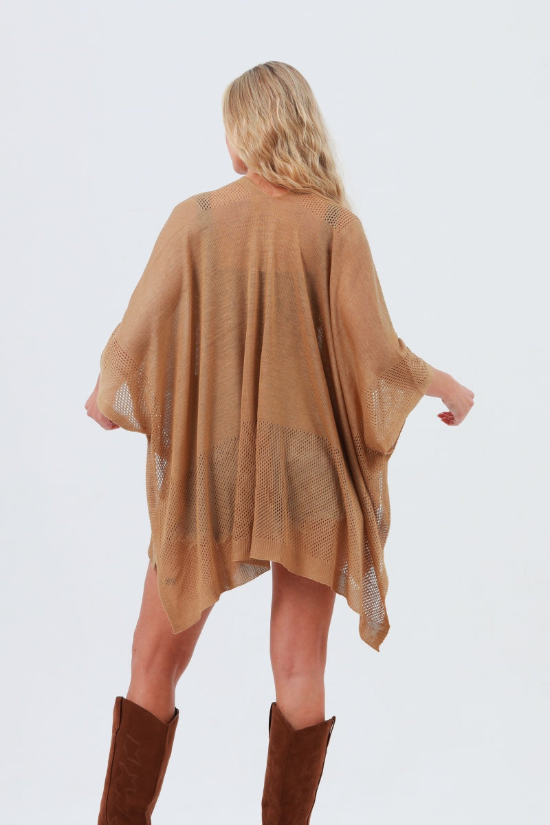 Oversized Mesh Knit Kimono – Lightweight & Airy Cover-Up 🌬️🧥