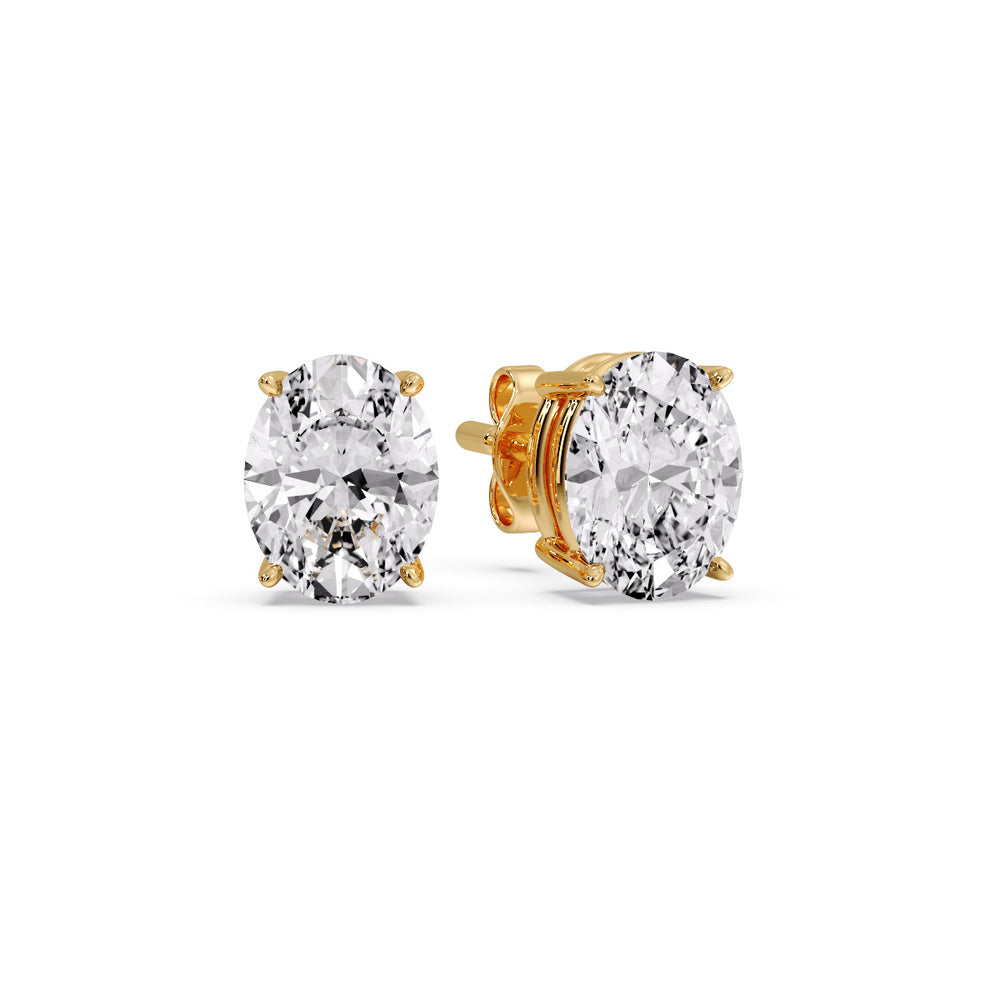 Stud Earring Basket Oval Shaped