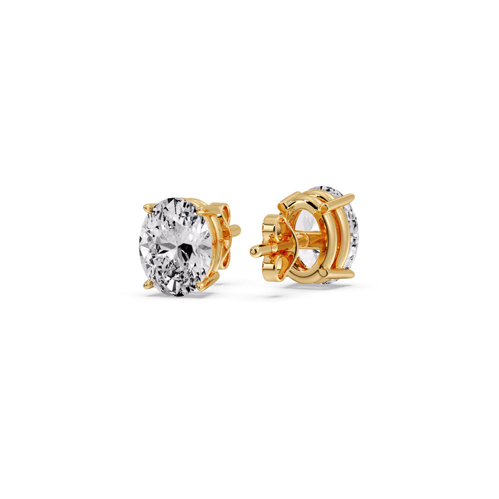 Stud Earring Basket Oval Shaped