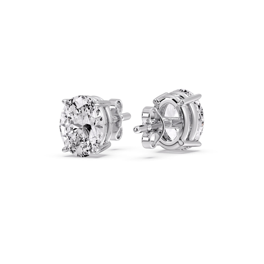 Stud Earring Basket Oval Shaped