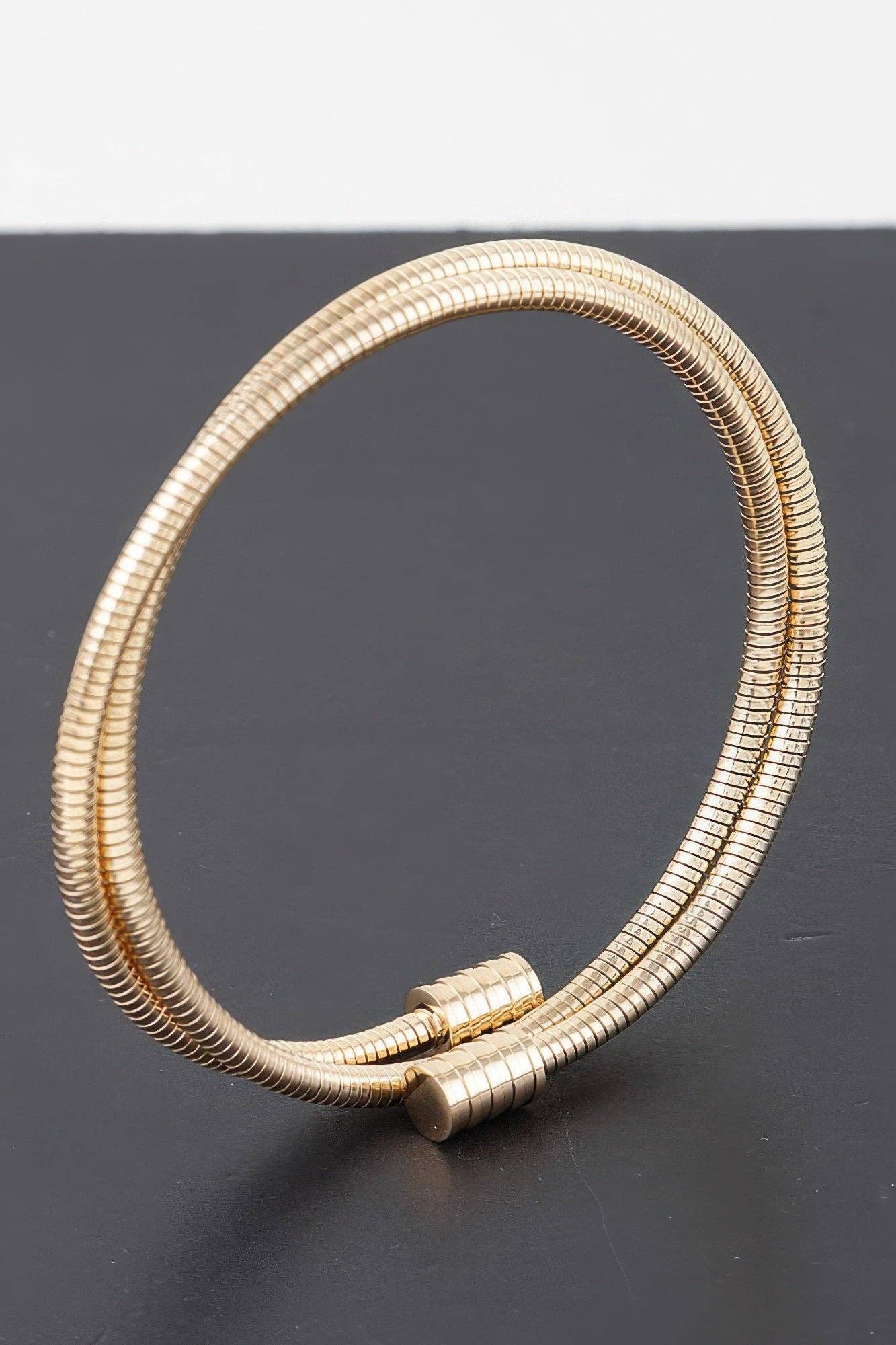 Coil Wrapped Bracelet: Silver