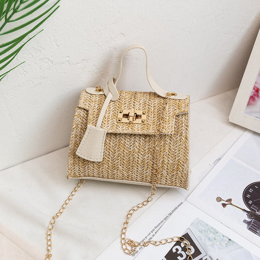 Women's Fashion Straw Handbag Crossbody Bag