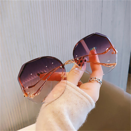 Women's Temperament Fashion Anti-UV Rimless Glasses