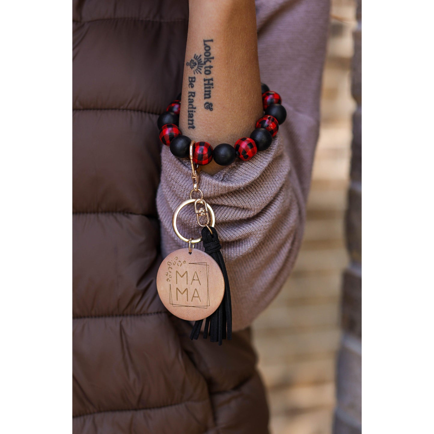 Mama PENDANT Beaded Tassel Keychain*