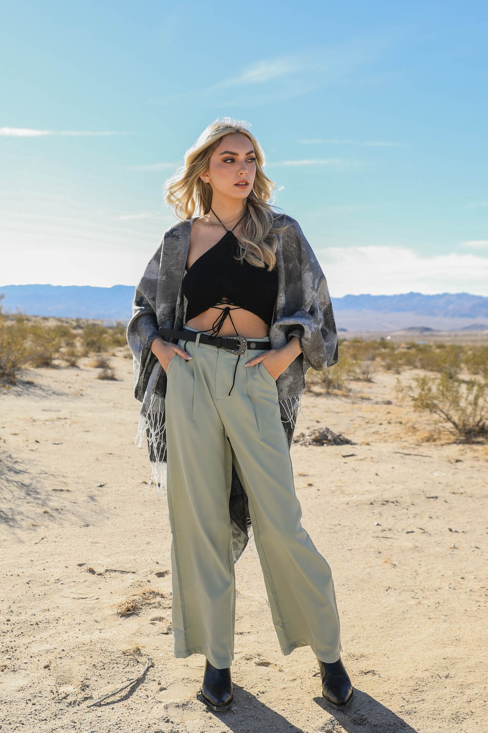 Marble Ruana Wrap Ponchos