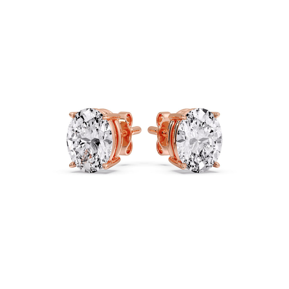 Stud Earring Basket Oval Shaped