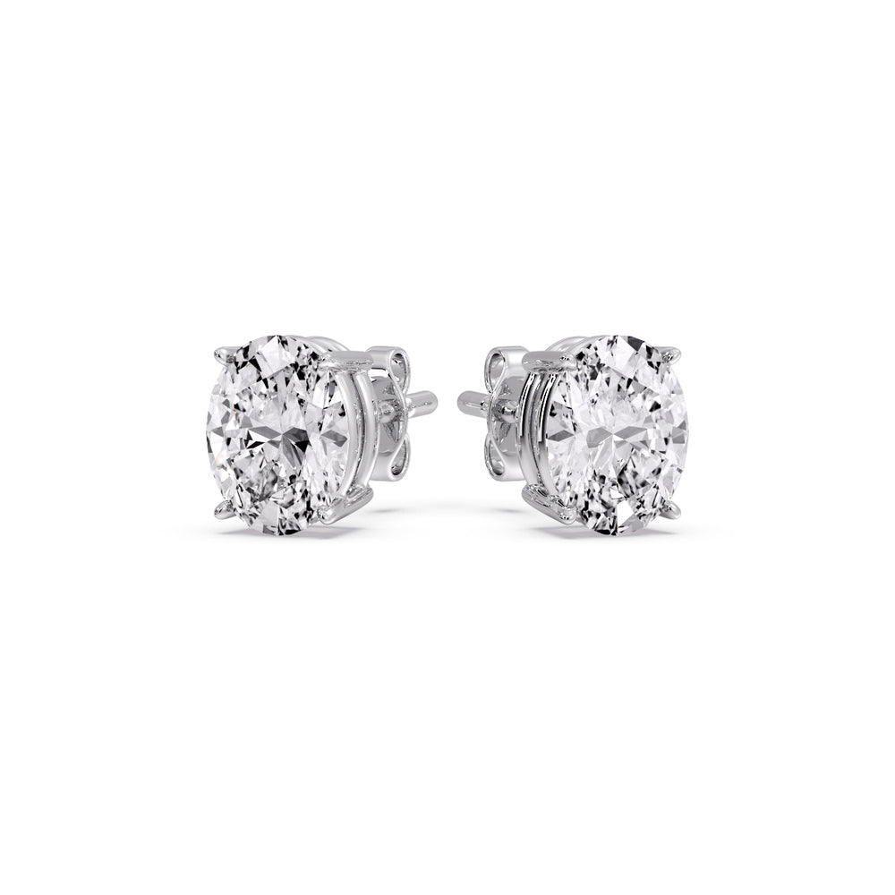 Stud Earring Basket Oval Shaped