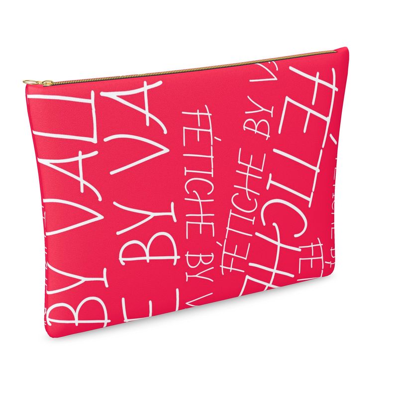 FÉTICHE BV  Go hard  Leather Clutch Bag (Deep Hot Pink)