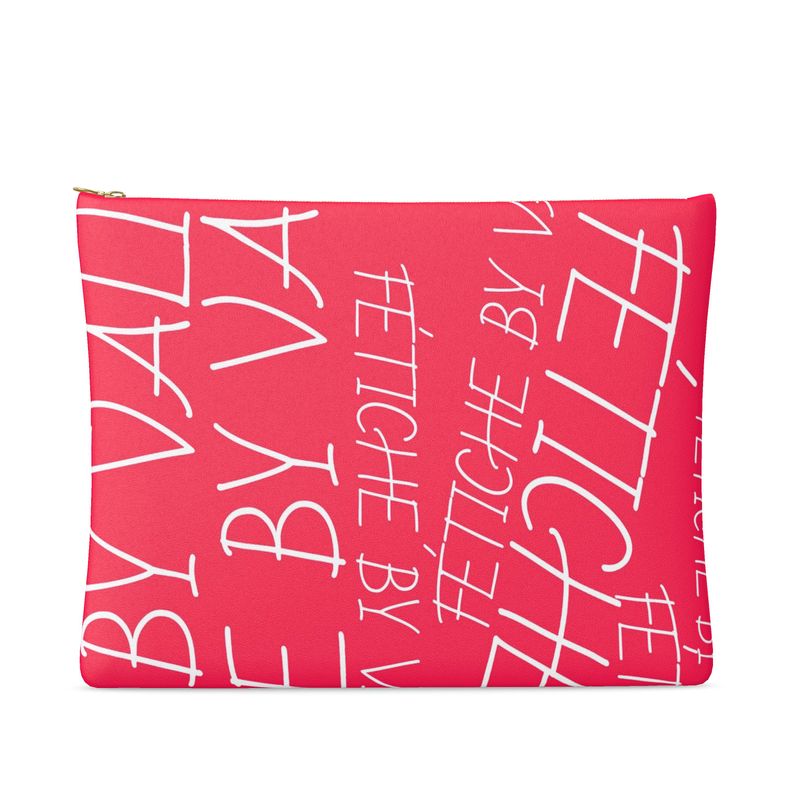 FÉTICHE BV  Go hard  Leather Clutch Bag (Deep Hot Pink)