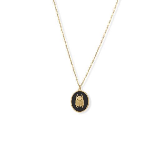 The Scarab Black Onyx Necklace