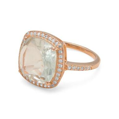 The Prasiolite 14K Rose Gold Plated Ring