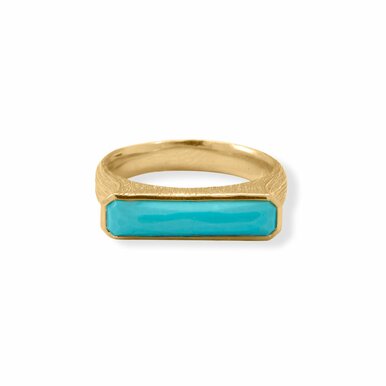 The Gina Turquoise Bar Ring