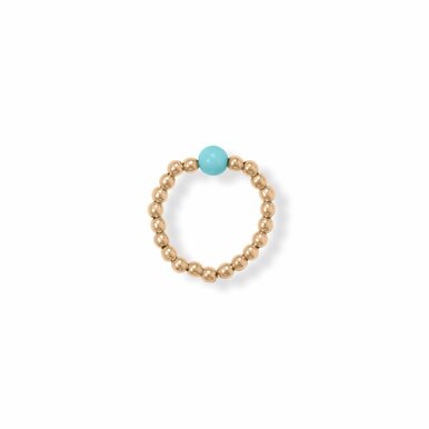 The Head to Toe Turquoise  Stretch Toe Ring