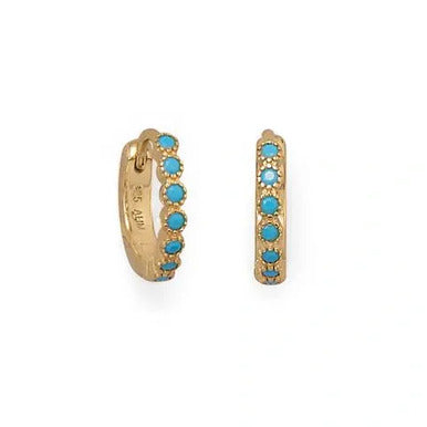 Turquoise Hoop Earrings