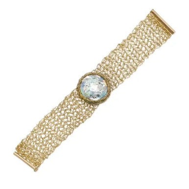 Woven Roman Glass Bracelet